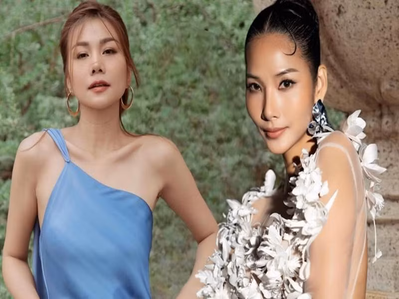 Tháng 7/2024, Á hậu Hoàng Thùy ẩn ý gọi tên Thanh Hằng (trái) trong vụ tố bị chèn ép, không được ngồi ghế nóng Miss Universe 2024. Ngay sau đó, Thanh Hằng gửi đơn lên Sở Thông tin và Truyền thông TP.HCM, đề nghị xử lý tài khoản Facebook "Hoàng Thùy" tung tin sai sự thật. Ảnh: Saostar.