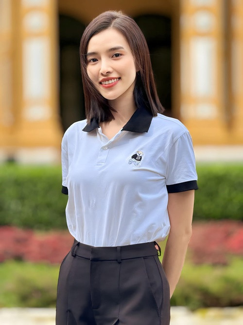 Á hậu 1 Miss Grand Vietnam 2024 mặc đơn giản vẫn cuốn hút. Ảnh: FB Hạnh Nguyên.