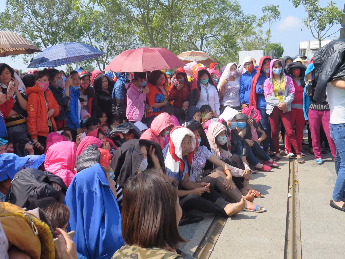 Hai Duong: Hang nghin cong nhan Cong ty Namyang Delta dinh cong