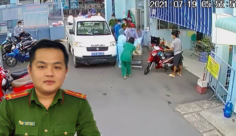 Khoảng 5h30 cùng ngày, trong lúc trực ban đơn vị, Thượng úy Lê Minh Soàn, Cảnh sát khu vực Công an phường Mỹ Thạnh nhận được điện thoại của chị Trang báo tin đang mang song thai 24 tuần tuổi, hiện ở nhà một mình nhưng đau bụng dữ dội, có dấu hiệu sắp sinh. Thượng úy Lê Minh Soàn lập tức chuyển thông tin đến cán bộ y tế của phường, rồi lái ô tô tải chuyên dụng của công an phường đến đưa chị Trang đi cấp cứu kịp thời.
