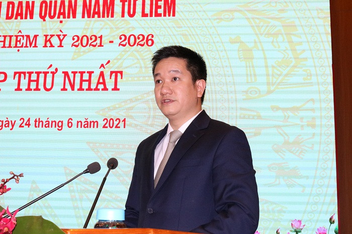 Chủ tịch UBND quận Nam Từ Liêm 2021-2026 - ông Nguyễn Huy Cường.