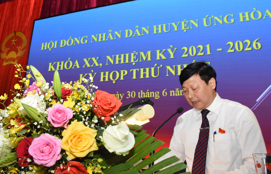 Chủ tịch UBND huyện Ứng Hòa 2021-2026 - ông Phạm Anh Tuấn.