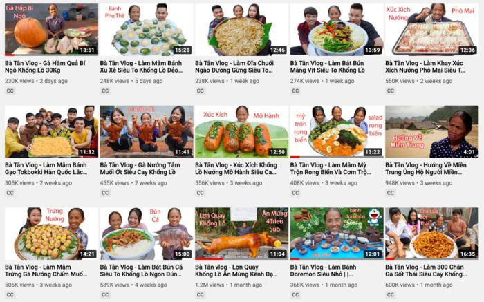 Youtube Ba Tan Vlog lao doc khong phanh, can moc thap ky luc