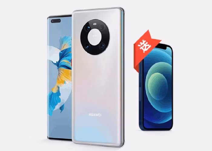 Trung Quoc: iPhone 12 tro thanh hang khuyen mai cho Huawei Mate 40-Hinh-2