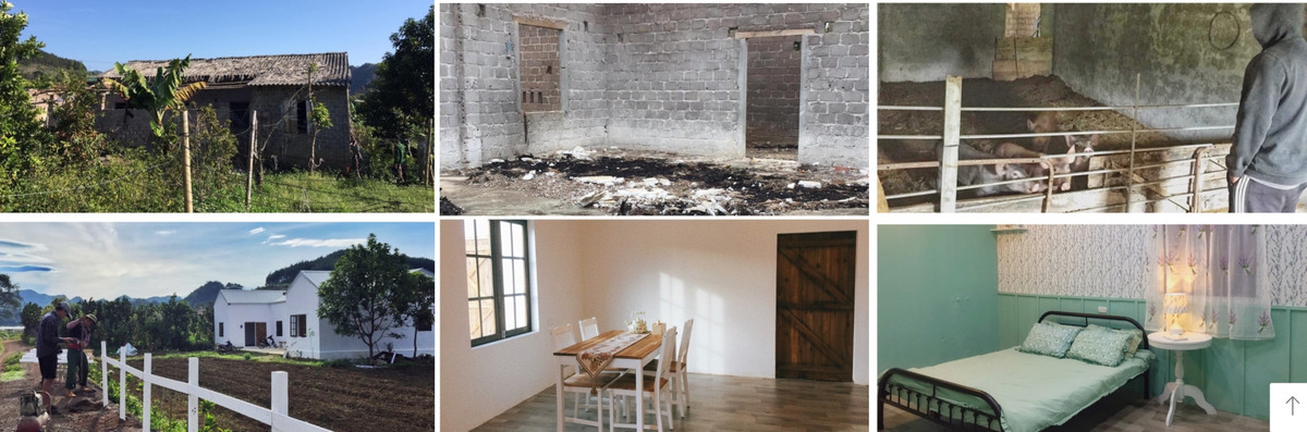 Thấy kết cấu nhà vẫn còn chắc chắn, chị Linh tu sửa lại, giữ nguyên khung ban đầu, thay phần mái hỏng bằng tôn lạnh, làm trần nhựa thả với mức giá hợp lý. Bên trong, chị thuê thợ trát nốt phần tường dang dở từ trước và phía ngoài.