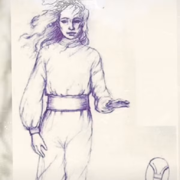 Anh ta có mái tóc dài màu vàng kim, trông khoảng 28 tuổi, cao khoảng 1,6m, có khuôn mặt đẹp kiểu nữ tính. Anh ta mặc một bộ áo liền quần tối màu với một chiếc thắt lưng rộng và một đôi giày đến mắt cá chân. Người đàn ông trông rất tinh thông, anh ta mỉm cười và nói bằng ngôn ngữ có âm tiết giống với ngôn ngữ của khu vực châu Á.