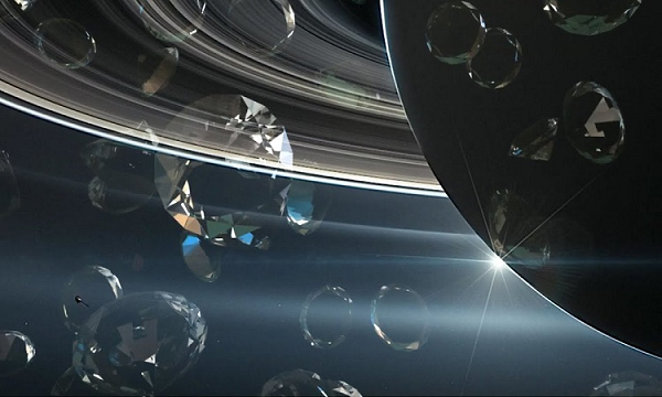 Với sự hiện diện của oxy ngay trong vật liệu nội tại, các viên kim cương nano có thể phát triển ở nhiệt độ và áp suất thấp hơn những gì từng xảy ra trên Trái Đất, do oxy đẩy nhanh quá trình tách carbon và hydro, từ đó hình thành kim cương nano.