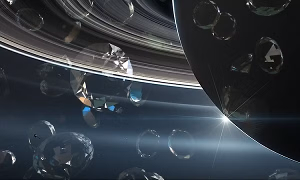 Với sự hiện diện của oxy ngay trong vật liệu nội tại, các viên kim cương nano có thể phát triển ở nhiệt độ và áp suất thấp hơn những gì từng xảy ra trên Trái Đất, do oxy đẩy nhanh quá trình tách carbon và hydro, từ đó hình thành kim cương nano.