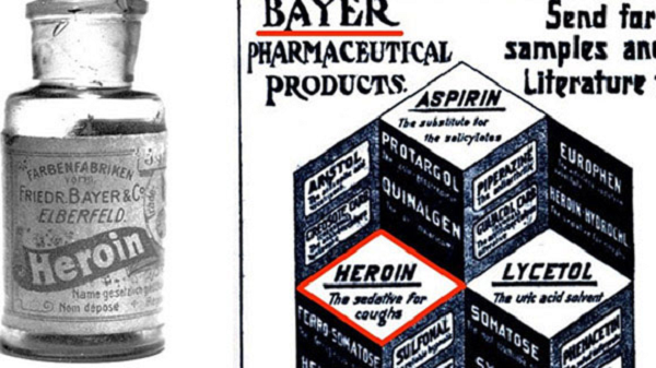 Heroin là một chất gây nghiện nguy hiểm bị nghiêm cấm trên toàn thế giới. Tuy vậy, cách đây khoảng một thế kỉ, chất này lại được sử dụng rộng rãi như một thuốc trị ho thay thế cho morphine. Thậm chí, heroin còn được dùng cho cả trẻ em.