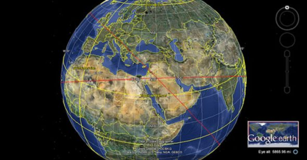 Khi các địa danh chủ chốt được đánh dấu trên quả địa cầu, một vòng tròn gần như hoàn hảo sẽ xuất hiện, cho thấy một bí ẩn vẫn chưa có lời giải thông qua khám phá khảo cổ.