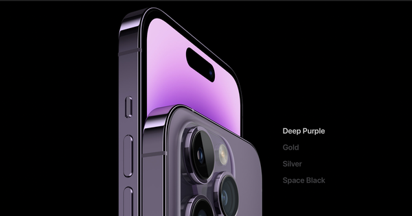 Bên cạnh phiên bản "Deep Purple", bộ đôi iPhone 14 Pro còn đi kèm màu trắng, đen và vàng. Trong khi đó, 2 phiên bản iPhone 14 tiêu chuẩn còn được Apple trang bị cho 5 tuỳ chọn màu sắc trẻ trung là đen, starlight, xanh, tím và đỏ.