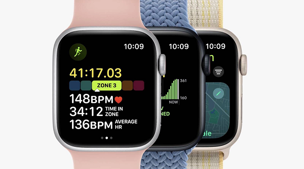 Sản phẩm tiếp theo là Apple Watch SE thế hệ 2 với chip S8 cùng các tính năng phát hiện va chạm và màu sắc mới. Apple Watch SE‌ thế hệ 2 sở hữu mức giá phải chăng hơn. Sản phẩm sẽ có các màu sắc mới là Midnight, Starlight và Silver.