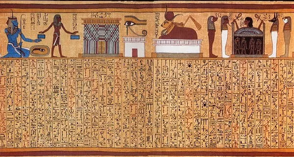 “Cuốn sách của cái chết” ban đầu được khắc bằng chữ tượng hình trong các lăng mộ, chủ yếu phục vụ Pharaoh và các hoàng thân. Sau này dần được chép lại bằng tay bởi các thầy tư tế.