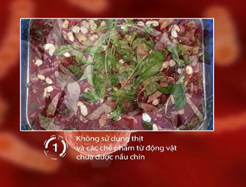 Không nên ăn tiết canh, vì đây cũng chính là nguyên nhân gây mắc liên cầu khuẩn lợn