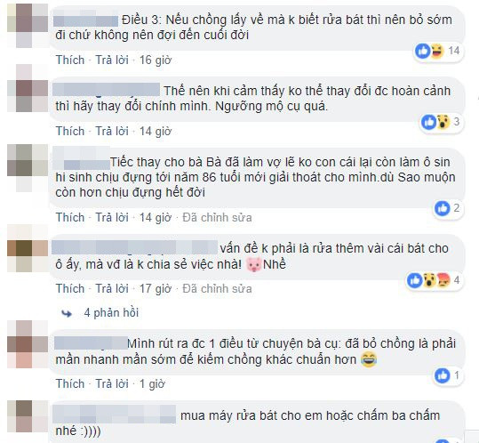 Rất nhiều chị em đồng tình với quyết định ly hôn chồng của cụ Dung