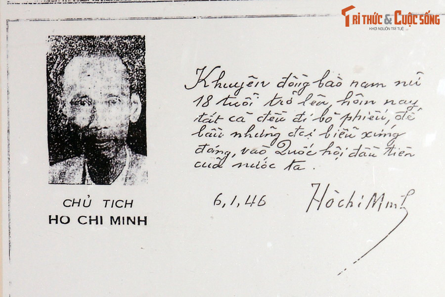 Lời khuyên đồng bào đi bỏ phiếu của Bác Hồ đăng trên Báo Quốc hội, số đặc biệt, ra ngày 6/1/1946.