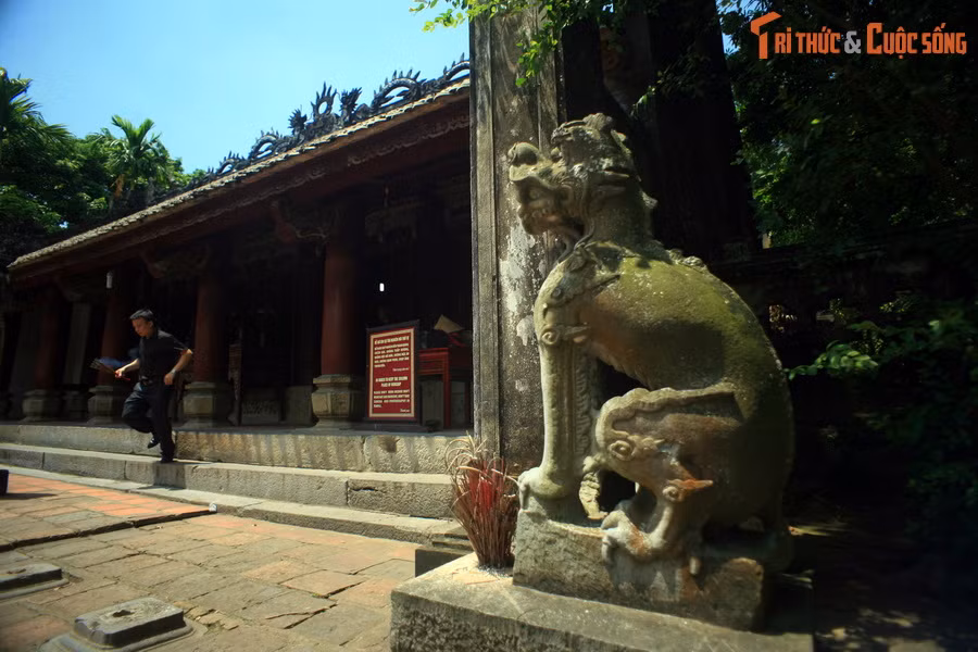 Tuy nhiên, nhiều khi, những hình sư tử nhỏ trong trang trí hoặc đồ thờ cúng cũng được gọi là Nghê hoặc Lân. Có những linh vật trong hình Sư tử – Chó, dân gian thường gọi là Nghê, nhưng trong văn bản chính thống ghi chép về việc tạo tác này vẫn gọi là Sư tử… Ảnh: Tượng nghê chầu ở Cố đô Hoa Lư, Ninh Bình.