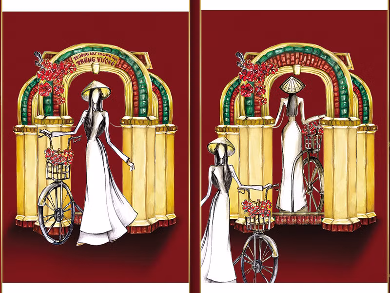 Giống Minh Đức, Nguyễn Hữu Bình với bài thi “Mây trắng” cũng giành tấm vé quay trở lại. 3 năm trước, anh vốn là tác giả của trang phục “Hồn việt” được Nguyễn Thị Loan mang đến Miss Universe.