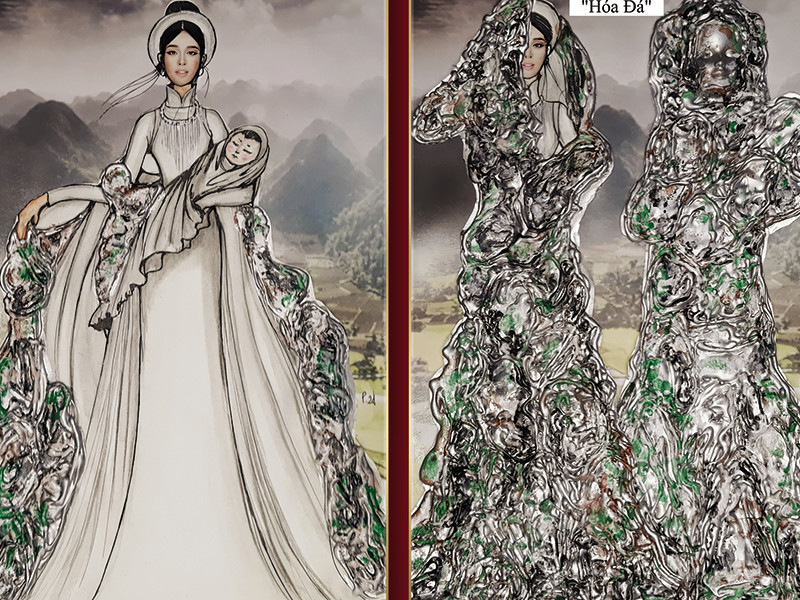 Trong khi đó, cũng lọt top 9, “Tô thị” của Phạm Phước Điền lấy ý tưởng từ câu chuyện nàng Tô Thị hóa đá chờ chồng in sâu trong tâm thức người Việt suốt bao thế hệ. Điểm nhấn của bài thi này chính là phần “hóa đá” sẽ tạo hiệu ứng trên sân khấu khi trình diễn.