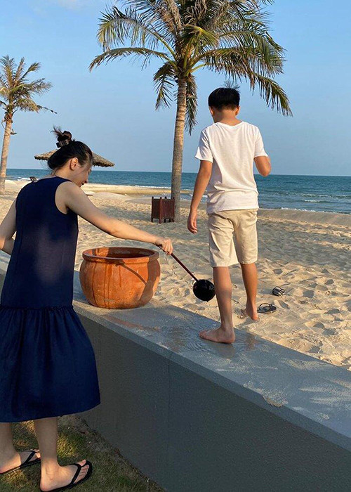 Đàm Thu Trang có mối quan hệ tốt với con trai riêng của Cường Đô la cũng như được lòng gia đình chồng.
