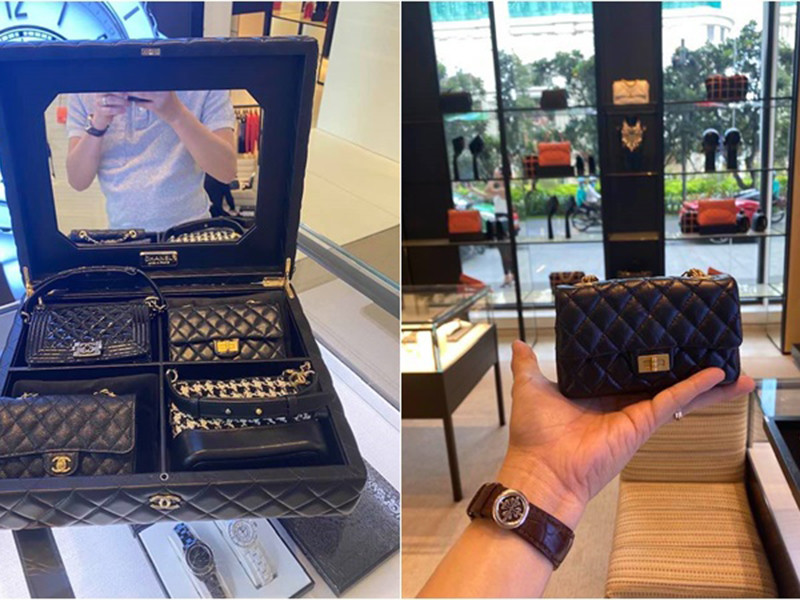 Mới đây, vị doanh nhân phố núi tặng con gái những chiếc túi hàng hiệu.