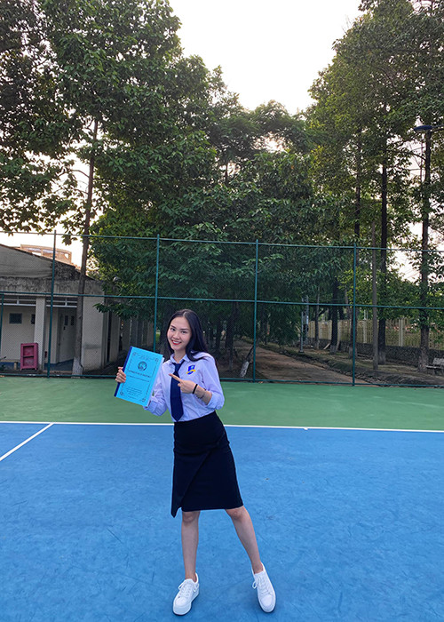 Khi còn học lớp 11, cách đây gần 5 năm, Mai Phương đạt điểm IELTS 6.5. Mục tiêu sắp tới của cô là IELTS 8.0.