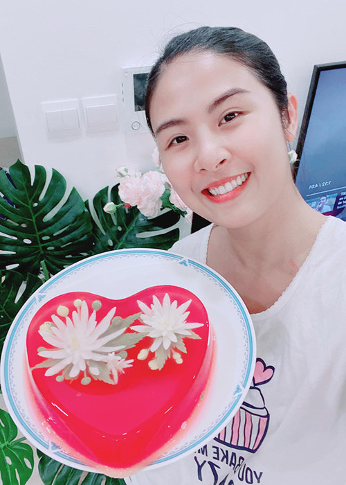 Bánh thạch 3D khá đẹp mắt của Ngọc Hân.