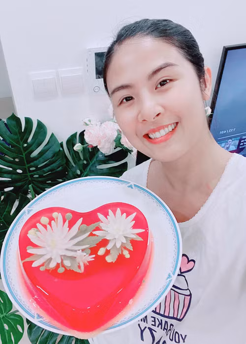 Bánh thạch 3D khá đẹp mắt của Ngọc Hân.