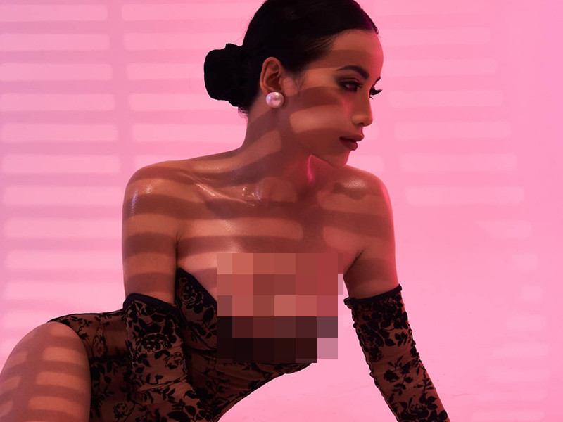 Quỳnh Ngọc sở hữu gương mặt sắc sảo, body quyến rũ.