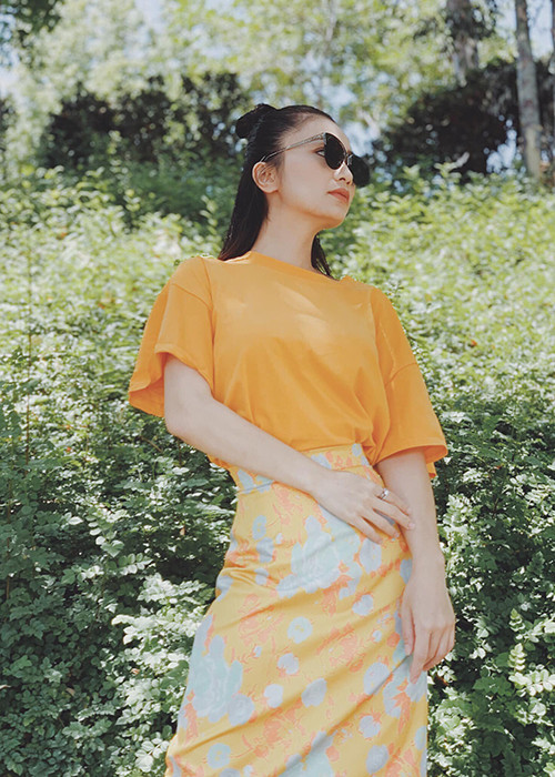 Diệu Hương luôn chia sẻ những dòng trạng thái tích cực về cuộc sống định cư ở Mỹ.