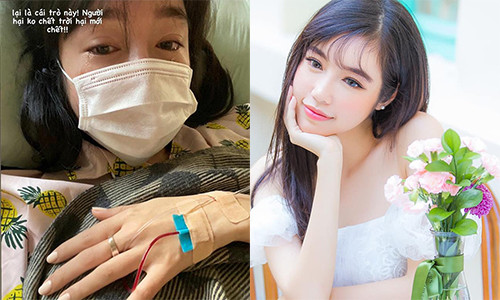 Elly Tran dang anh khoc tren giuong benh, am chi bi ham hai
