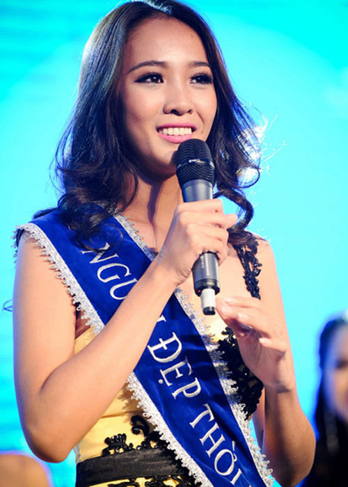 Trong chung kết Hoa hậu Đại dương 2014, Thu Phương lọt top 7 đồng thời đoạt giải phụ Người đẹp thời trang. Ảnh: Khám phá