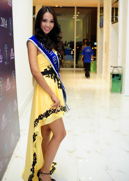 Người đẹp đến từ Đồng Nai từng có phần thi ứng xử gây ồn ào ở Hoa hậu Đại dương 2014. Ảnh: Khám phá