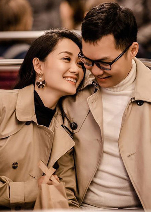 Sau đám cưới, Thu Hà thi thoảng mới chia sẻ hình ảnh bên chồng cũng như tâm sự cuộc sống hôn nhân. Ảnh: Saostar