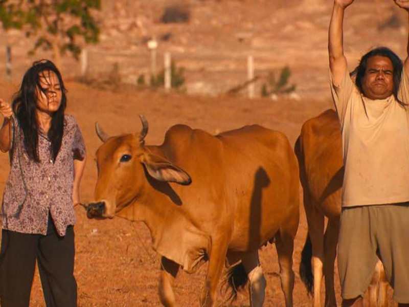 Vào vai Hồng Hoang trong "Cát đỏ", Kim Huyền được khen có diễn xuất tự nhiên.