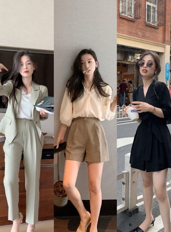 Sử dụng trang phục đơn màu. Lựa chọn trang phục rườm rà, màu mè khiến chị em công sở trở nên kém sang. Để khắc phục lỗi phối đồ phổ biến này, stylist xứ Trung khuyên nên lựa chọn trang phục đơn màu.