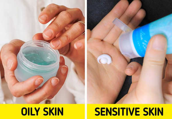 Dùng sai kem dưỡng. Khi lựa chọn kem dưỡng, cần căn cứ vào từng loại da để có tác dụng tốt nhất. Nếu sở hữu da dầu, kem dưỡng ẩm gốc nước sẽ phù hợp nhất với bạn.