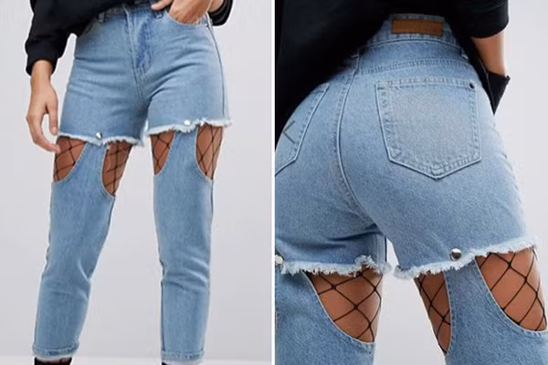 Chiếc quần này cũng là sản phẩm của hãng thời trang ASOS. Ưu điểm của mẫu jeans này là nó rất linh hoạt, có khả năng chuyển từ hotpants sang jeans dài chỉ nhờ một cúc bấm. Ảnh: Brightside, Internet