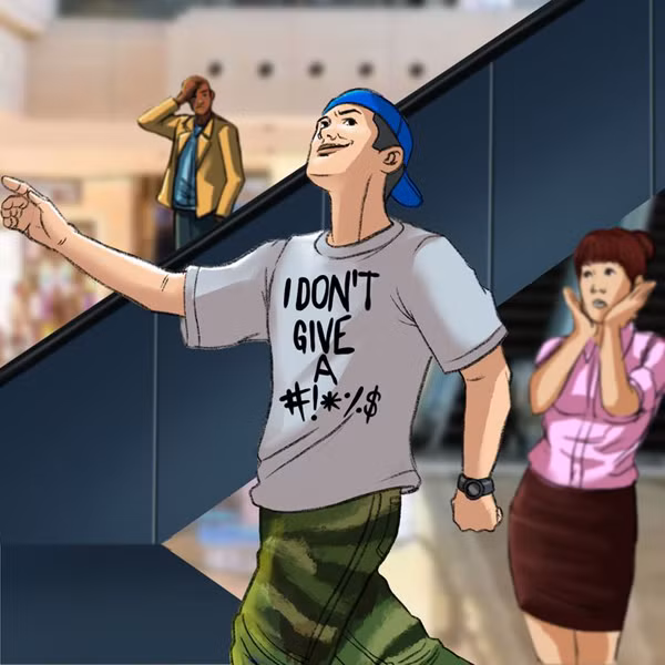 Trang phục có khẩu hiệu, đồ họa xúc phạm. Để chuyến bay diễn ra suôn sẻ, bạn nên tránh chọn những trang phục in các dòng chữ tục tĩu, họa tiết phản cảm. Ngoài việc nhận về những ánh nhìn không thân thiện, hoa văn trên áo còn ảnh hưởng không tốt cho trẻ nhỏ cùng chuyến bay.