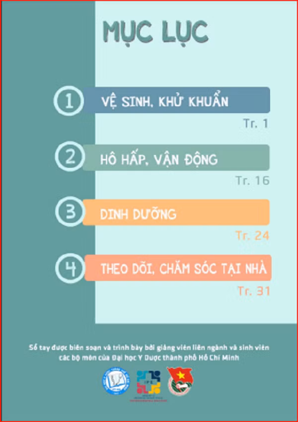 Cuốn sách tập trung hướng dẫn người dân các vấn đề về vệ sinh; vận động; dinh dưỡng và theo dõi, chăm sóc tại nhà.