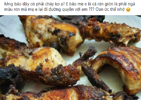 Không chỉ khoe độ “đoảng”, chị em còn chăm chút những caption vô cùng hài hước cho món ăn khiến người xem không thể nhịn cười. FB Ghét bếp, không nghiện nhà.