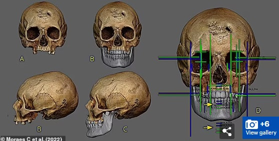 Đặc biệt, trên trán của người phụ nữ này có một vết rạch sâu. Điều này khiến gương mặt của bà trông vô cùng đáng sợ.