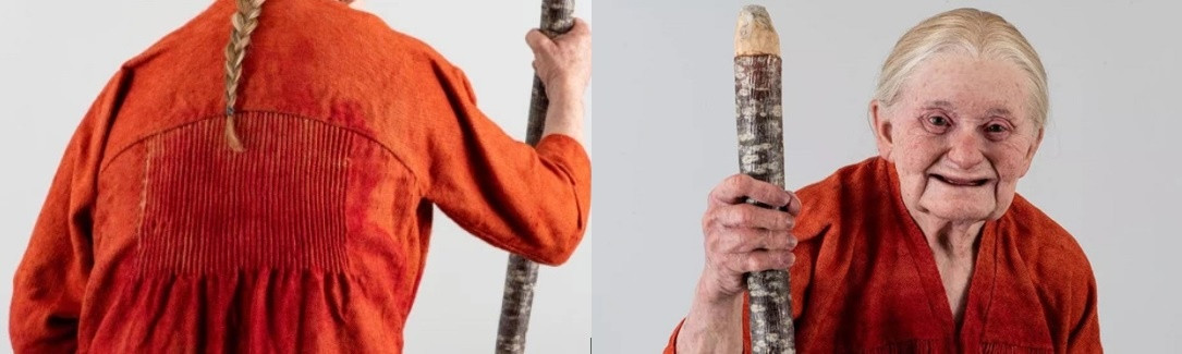 Về phần trang phục, Marianne Vedeler - giáo sư chuyên nghiên cứu vải ở Đại học Oslo, Na Uy đã dựa vào những phát hiện khảo cổ trong vùng từ thời Tora sống. Sau đó, Vedeler đặt những thợ may địa phương tạo ra quần áo cho mô hình. Nhờ vậy, hình ảnh bà Tora sống động như thật với nước da trắng, gương mặt phúc hậu.