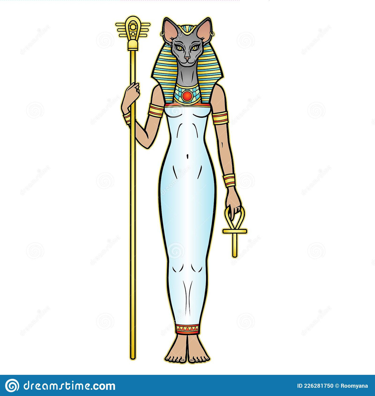 Là con gái của thần Mặt trời Ra, nữ thần Bastet thường được mô tả có một con mèo ở bên cạnh. Vì vậy, người dân Ai Cập coi mèo là loài động vật linh thiêng.