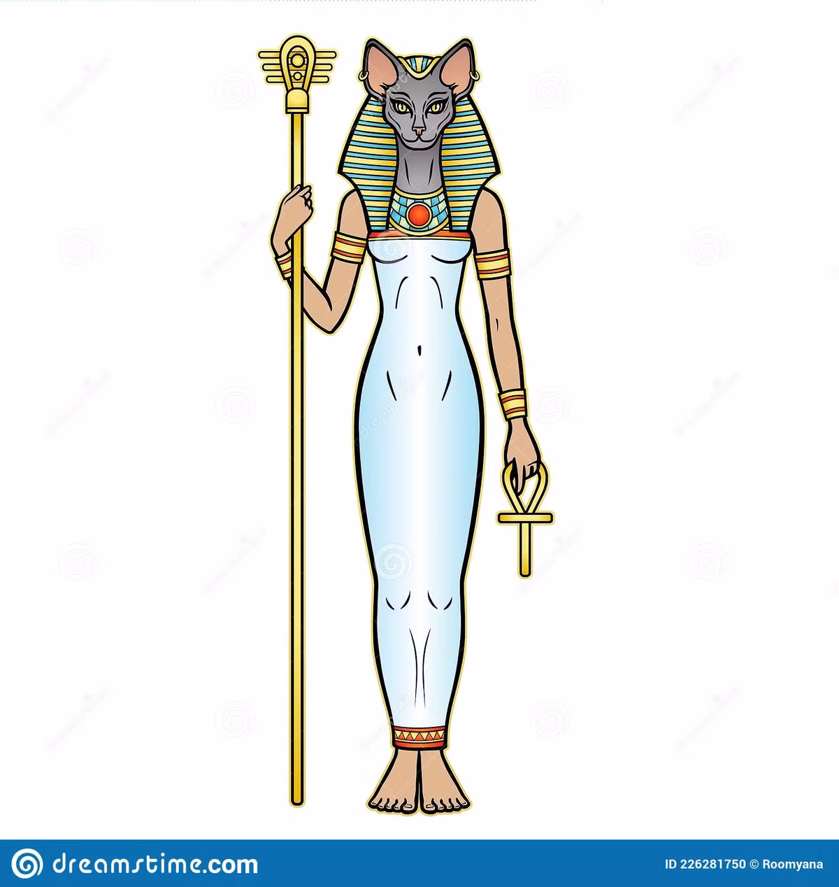 Là con gái của thần Mặt trời Ra, nữ thần Bastet thường được mô tả có một con mèo ở bên cạnh. Vì vậy, người dân Ai Cập coi mèo là loài động vật linh thiêng.