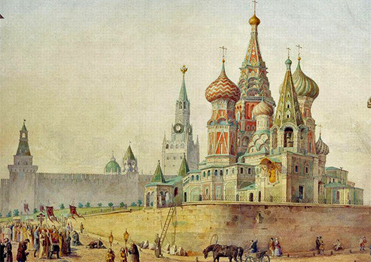 Nhà thờ St. Basil nằm ở Quảng trường Đỏ, thủ đô Moscow, Nga ngày nay. Theo các sử liệu, Ivan Bạo chúa cho người xây dựng công trình này vào năm 1555 để kỷ niệm chiến thắng quân Tatar ở Kazan và Astrakhan.