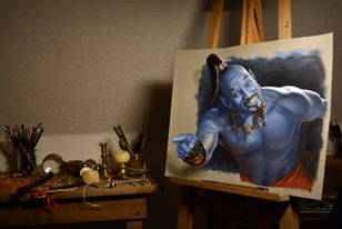 Dưới bàn tay tài hoa của Stefan Pabst, dù là dùng bút chì than đơn giản hay các loại màu, những bức tranh của anh cũng sống động như thật.