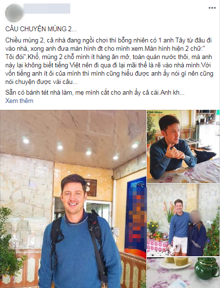 Bi hai chuyen khach Tay du lich Viet Nam dip Tet: Go cua nha dan xin an