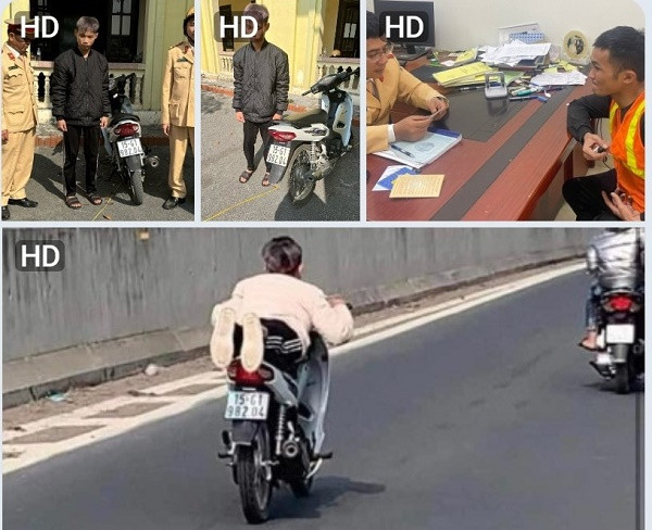 Nam tren yen dieu khien xe, ca me va con deu bi xu phat