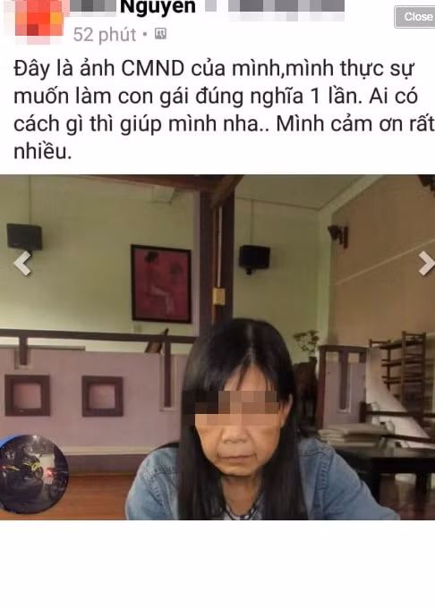 Hôm 15/12, trên một số fanpage nổi tiếng xuất hiện loạt ảnh, lời kêu gọi sự giúp đỡ của một người sử dụng tài khoản Facebook mang tên N.Như. Cô gái này kể rằng bản thân mình sinh năm 1995 nhưng lại mang khuôn mặt như của người 40-50 tuổi. Do không biết mình mắc bệnh gì nên Như đem ảnh của mình lên mạng để xin giúp đỡ, lời khuyên của dân mạng. N.Như đã viết như sau: "Ai có cách gì làm mình trẻ lại một chút không (mình bị bệnh lão hóa từ nhỏ)? Mình thực sự mệt mỏi khi mới ngoài 20 mà ai cũng gọi bằng cô, bằng bác. Em muốn được làm con gái 1 lần".